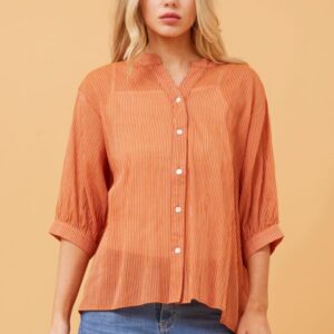 Belina Stripe Button Up Shirt S