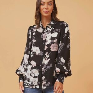 Belle Balloon Sleeve Floral Shir