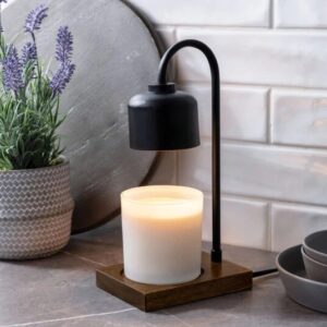 Black Wood Arched Lamp