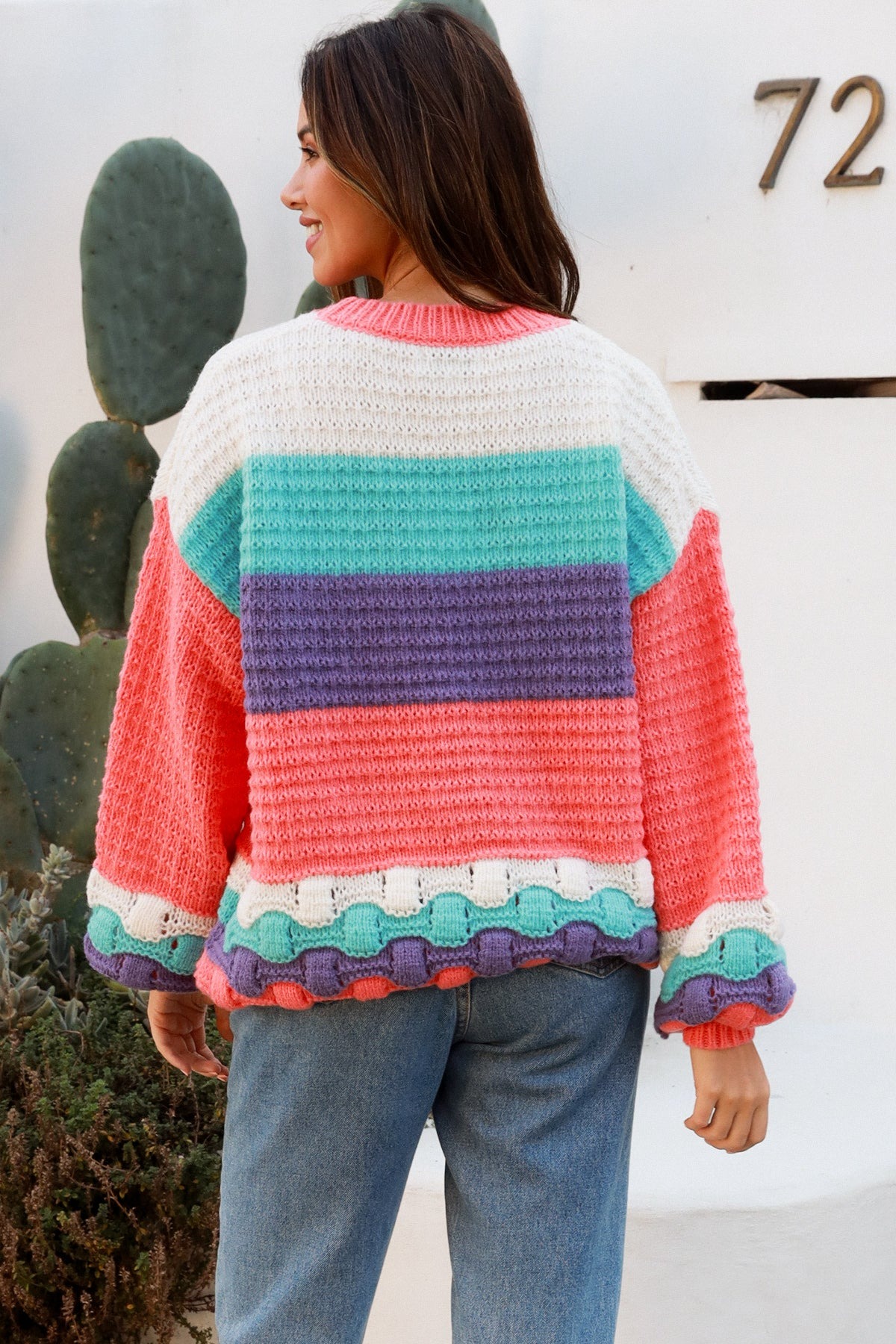 Waffled Knitted Jumper - Lou Lous