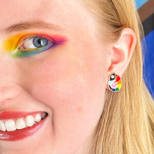 Carmel's Colourful Enamel Stud Earrings Model