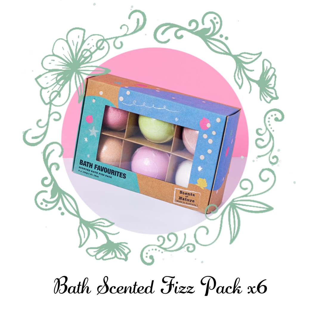 Bath Scented Fizz Pack X6