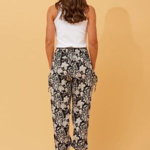 Floral Print Boho Harem Pants P5a