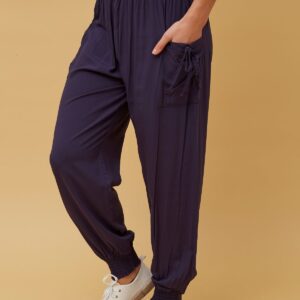 Solid Harem Pants P510678 Navy 6