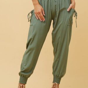 Solid Harem Pants P510678 Sage 7