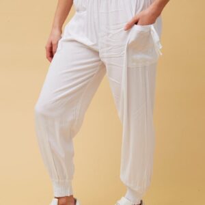 Solid Harem Pants P510678 White